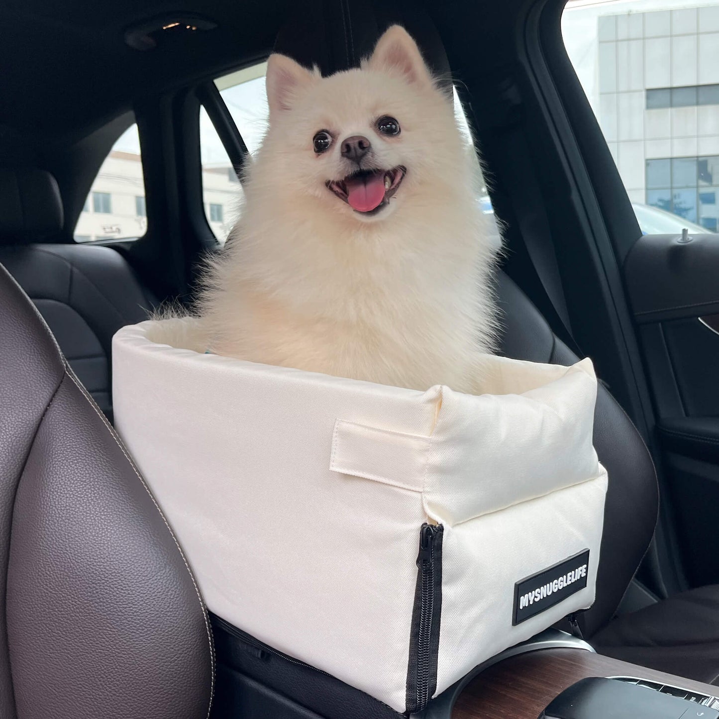 White Pet Carpool Seat - MySnuggleLife